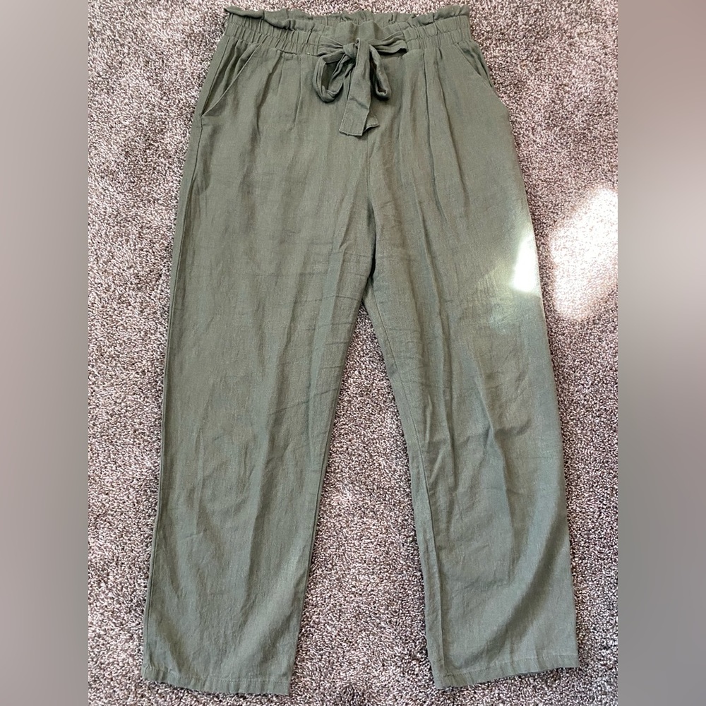 Hyped Unicorn Paper bag pants Green Size M